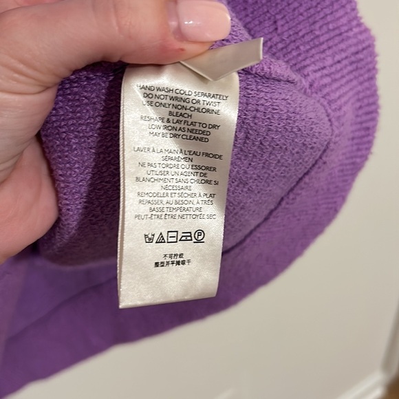 Free People Ottoman Slouchy Sweater Tunic Glowing Grape Size S - Picture 6 of 9